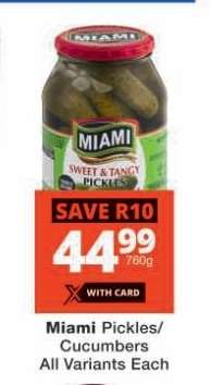 Miami Pickles/Cucumbers