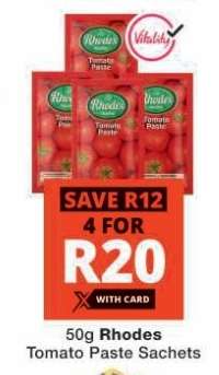 Rhodes Tomato Paste Sachets