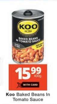Koo Baked Beans in Tomato Sauce