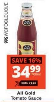 ALL GOLD Tomato Sauce