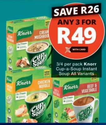 Knorr Cup a Soup Instant Soup All Variants