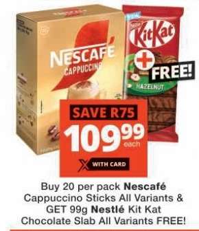 Nescafé Cappuccino Sticks & Nestlé Kit Kat
