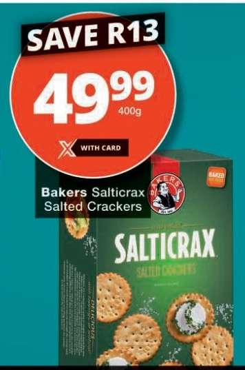 Bakers Salticrax Salted Crackers