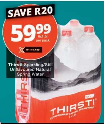 Thirsti Sparkling/Still Unflavoured Natural Spring Water
