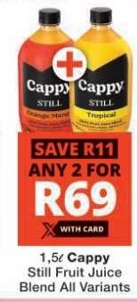 Cappy Still Fruit Juice
