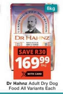 Dr Hahnz Adult Dry Dog Food All Variants Each