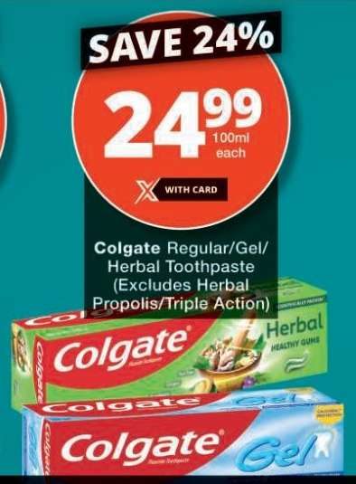 Colgate Regular/Gel/Herbal Toothpaste
