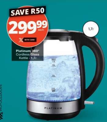 Platinum 360° Cordless Glass Kettle