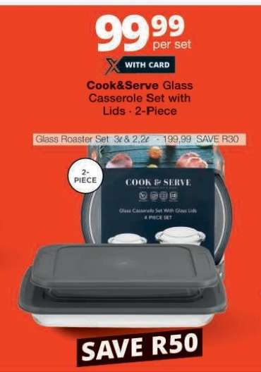 Cook & Serve Glass Casserole Set with Lids