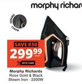 Morphy Richards Rose Gold & Black Steam Iron