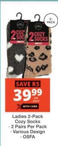 Ladies 2-Pack Cozy Socks