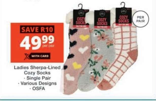 Ladies Sherpa-Lined Cozy Socks