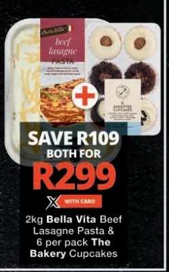 Bella Vita Beef Lasagne Pasta & The Bakery Cupcakes