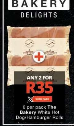 The Bakery White Hot Dog/Hamburger Rolls