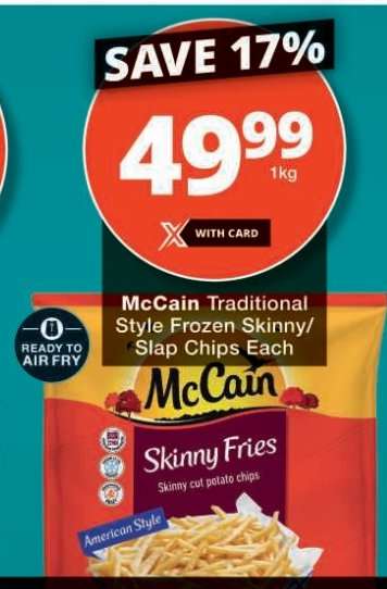 McCain Traditional Style Frozen Skinny/Slap Chips
