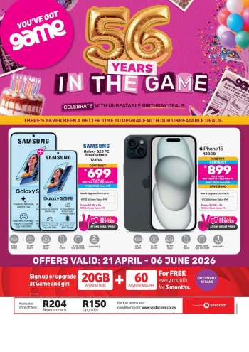 Game catalogue  - 21/04/2026 - 06/06/2026.