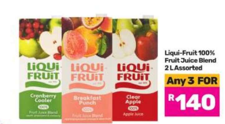 Liqui Fruit 100% Fruit Juice Blend 2 L Assorted