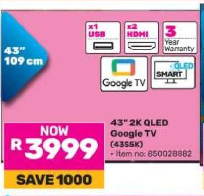 43" 2K QLED Google TV (43S5K)