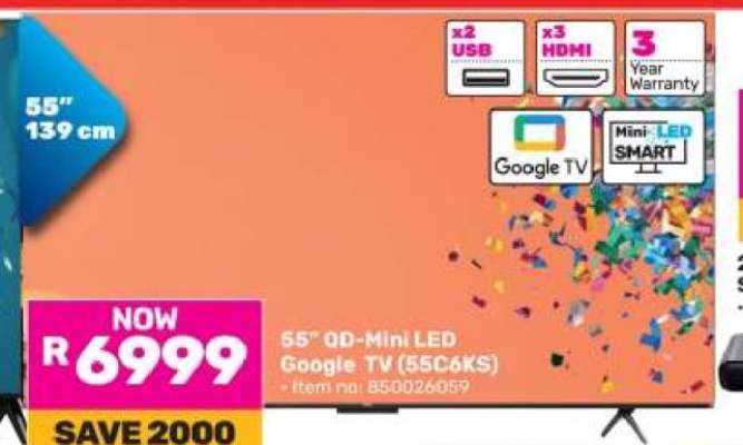 55" QD-Mini LED Google TV (55C6KS)