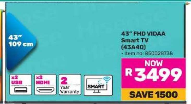 43" FHD VIDAA Smart TV (43A40)