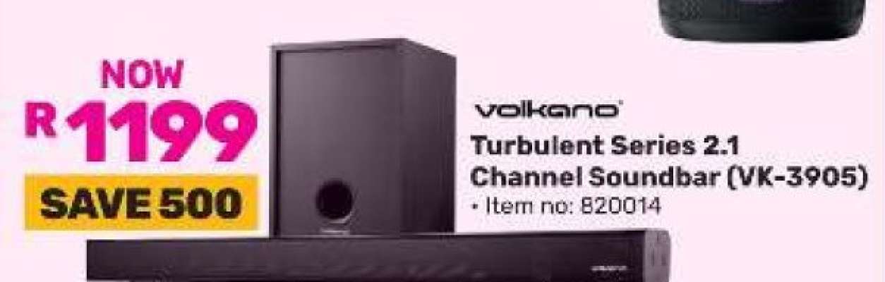 Volkano Turbulent Series 2.1 Channel Soundbar VK-3905