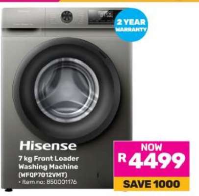 Hisense 7 kg Front Loader Washing Machine (WFQP7012VMT)