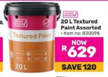 20 L Textured Paint Assorted