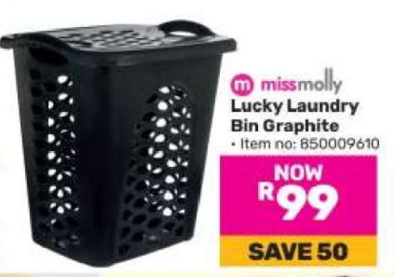 Lucky Laundry Bin Graphite