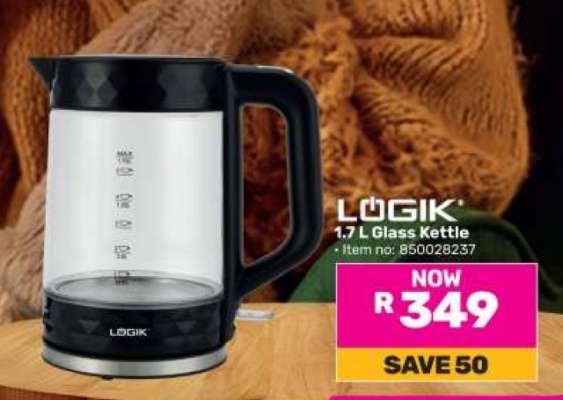 LOGIK 1.7 L Glass Kettle