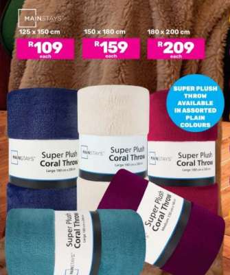 Mainstays Super Plush Coral Throw