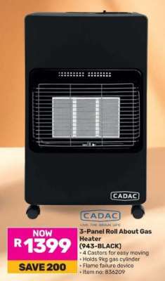 3-Panel Roll About Gas Heater