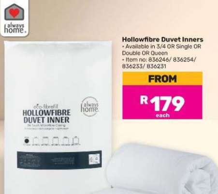 Hollowfibre Duvet Inners
