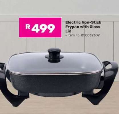 Electric Non-Stick Frypan with Glass Lid