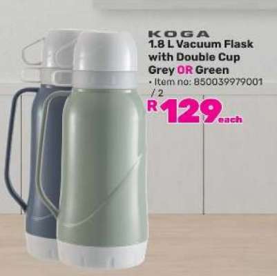 KOGA 1.8 L Vacuum Flask with Double Cup