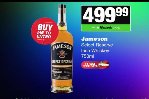 Jameson Select Reserve Irish Whiskey