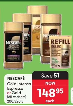 NESCAFÉ Gold Intenso Espresso or Gold