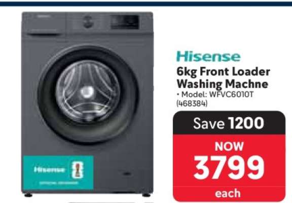 Hisense 6Kg Front Loader Washing Machine