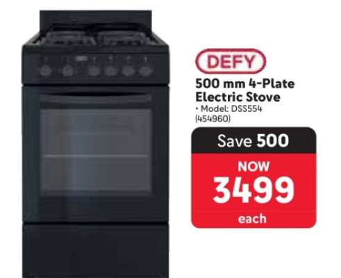 DEFY 500 mm 4-Plate Electric Stove