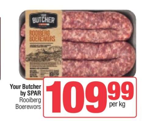 Your Butcher By SPAR Rooiberg Boerewors