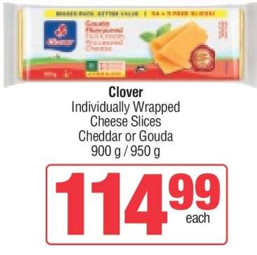 CLOVER Individually Wrapped Cheese Slices