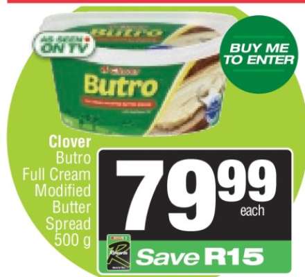 Clover Butro Full Cream Modified Butter Spread 500 g