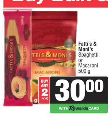 FATTI'S & MONI'S Spaghetti or Macaroni