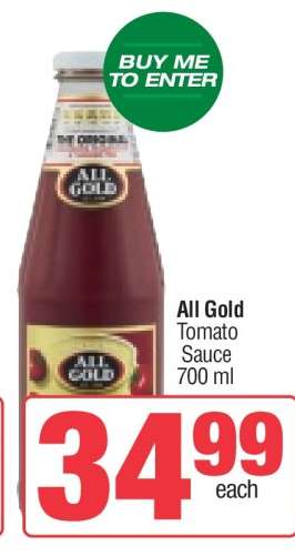 ALL GOLD Tomato Sauce