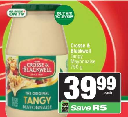 CROSSE & BLACKWELL TANGY MAYONNAISE