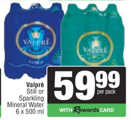 Valprè Still or Sparkling Mineral Water