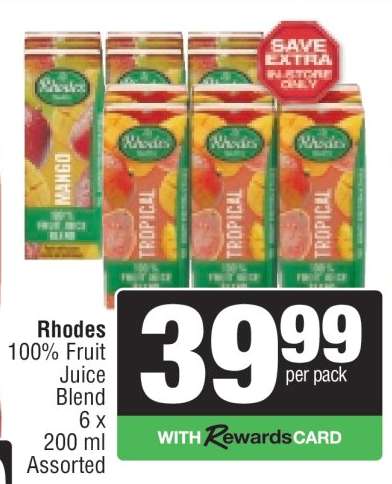RHODES 100% FRUIT JUICE BLEND
