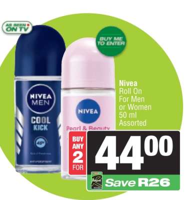 Nivea Roll On For Men or Women