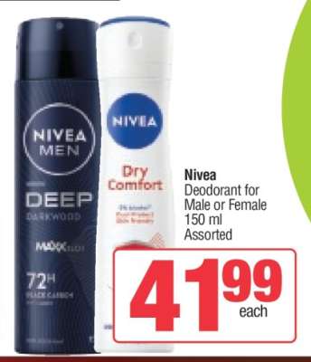 Nivea Deodorant for Male or Female