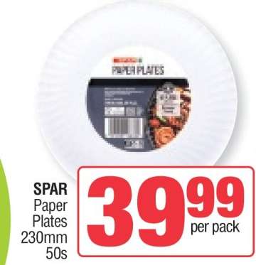 SPAR Paper Plates