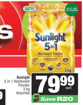 Sunlight 5 in 1 Handwash Powder